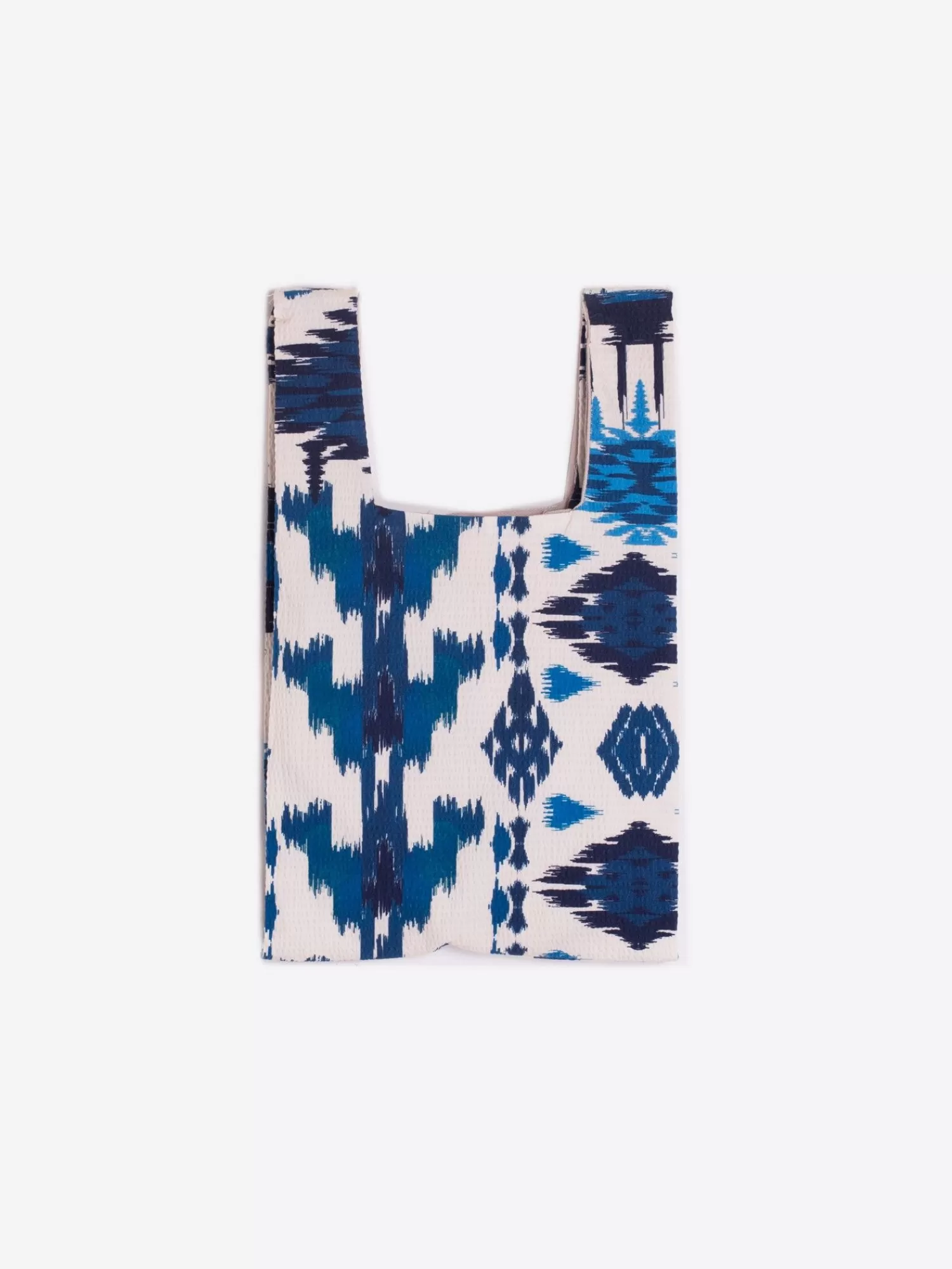 Mujer Vilagallo Bolso Estampado Ikat Azul