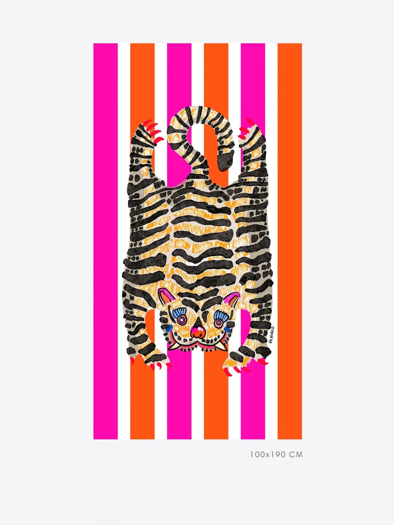 Mujer Vilagallo Fouta Mediana Tigre