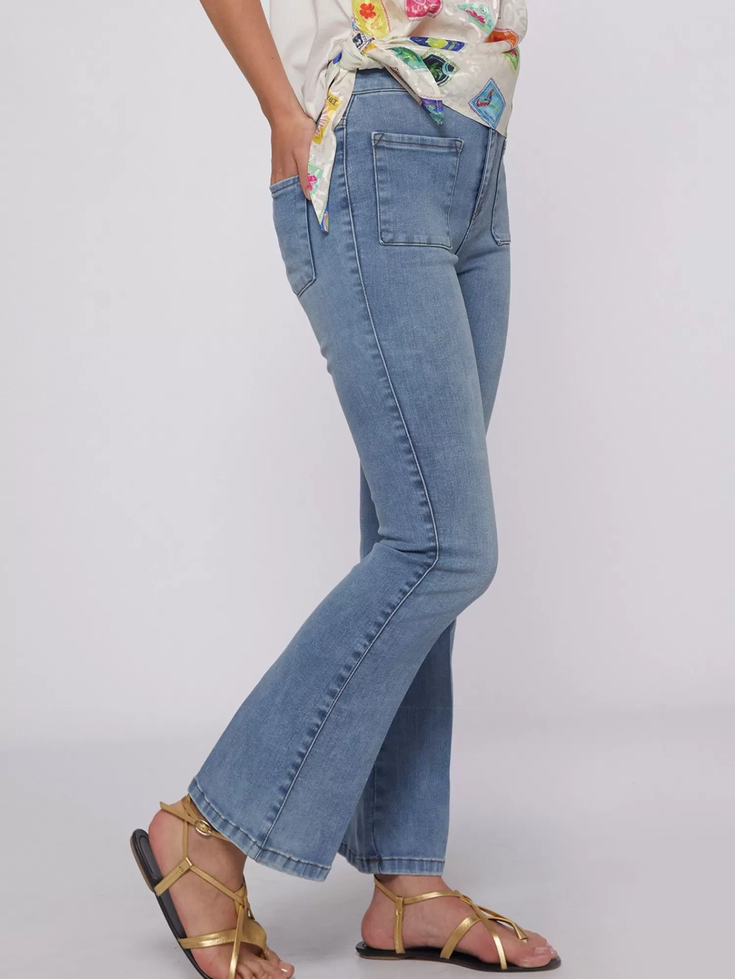 Mujer Vilagallo Pantalon Alina Light Denim