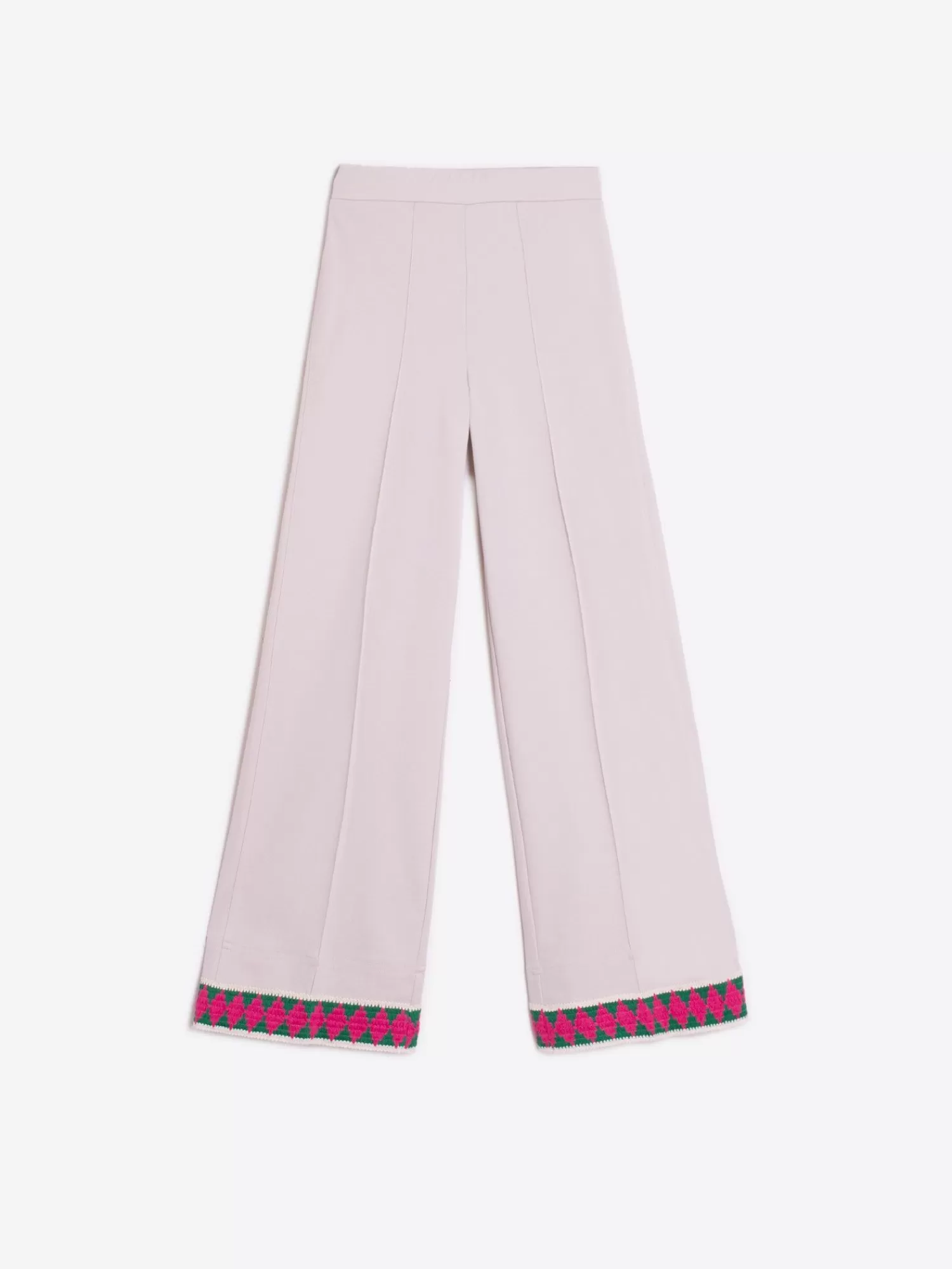 Mujer Vilagallo Pantalon Punto Marfil Pasaman