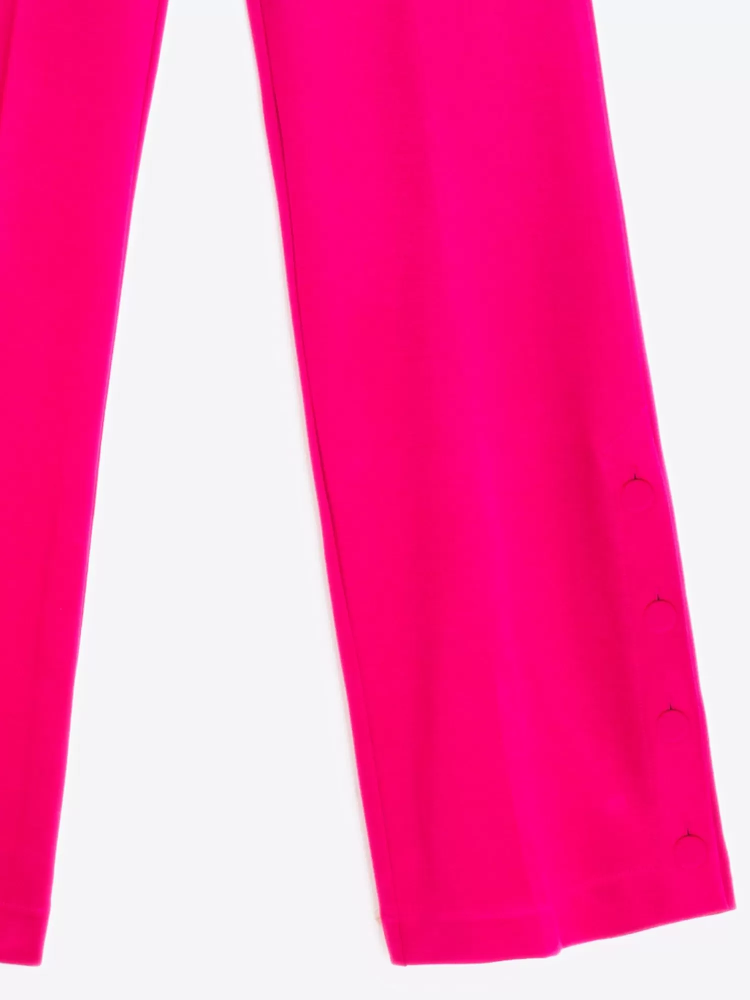 Mujer Vilagallo Pantalon Rosa Punto Botones Perfect Fit