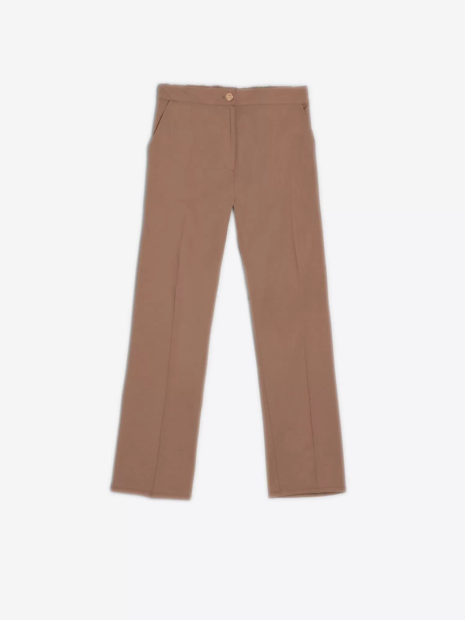 Mujer Vilagallo Pantalon Tiffany Beige Poplin