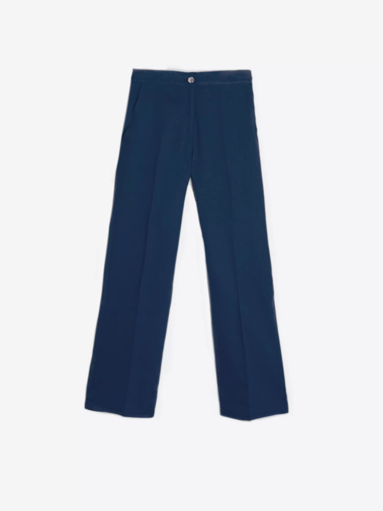 Mujer Vilagallo Pantalon Tiffany Navy Linen